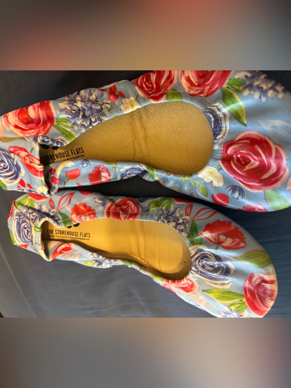 The Storehouse Floral Blue Slip-On Ballet Flats